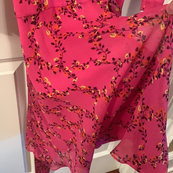 DVF Floral Wrap Dress with Flounce Skirt - Picture 4 of 8